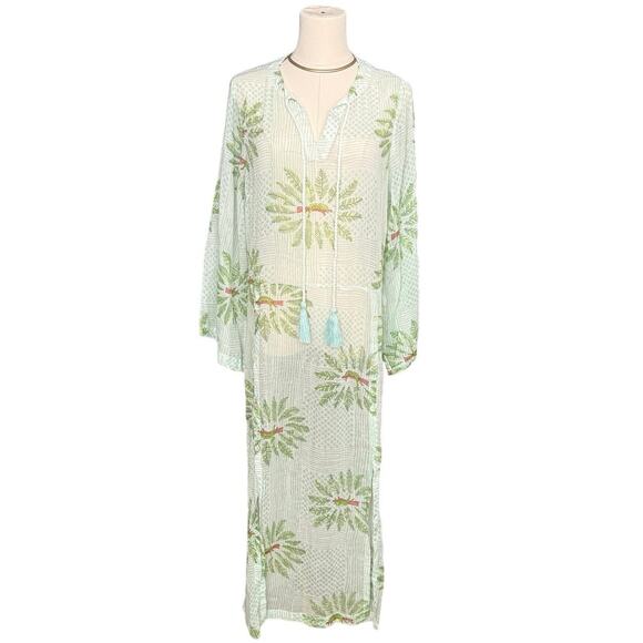 Roller Rabbit Sleepy Leopard Lotella Kurta Tunic Dress Sheer Cover Up NWT | M - Picture 2 of 11